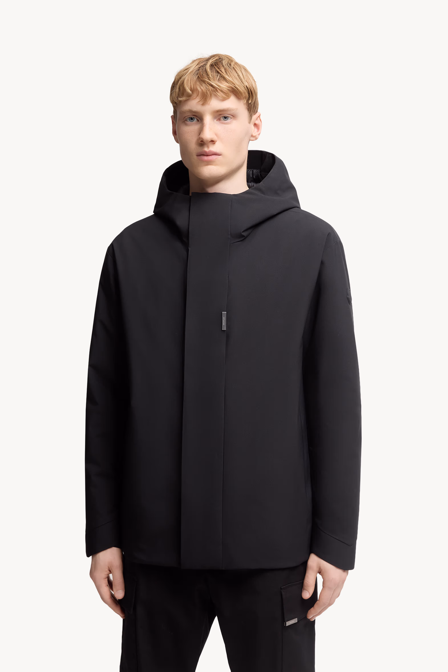 Gatillier Hooded Short Down Jacket Men Black Moncler 3